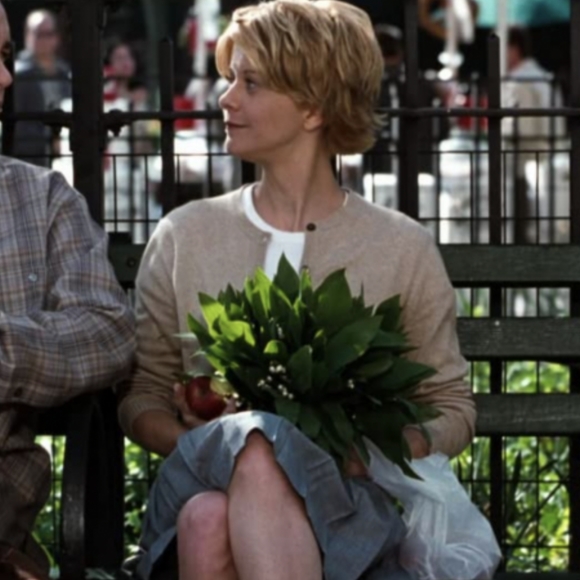 Vintage Liz Claiborne Tan Lace Knit Large Cardigan Meg Ryan 90s - Picture 8 of 10